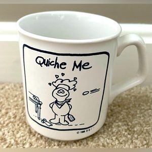 Vintage MADE IN ENGLAND Chef’s Whimsical Funny QUICHE ME 12 Oz Coffee Tea Cocoa